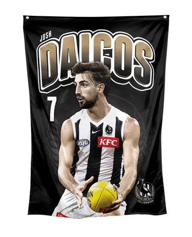 Collingwood Magpies AFL Player Wall Flag Josh Daicos