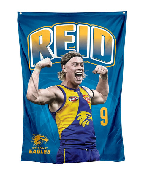 West Coast Eagles AFL Player Wall Flag Harley Reid