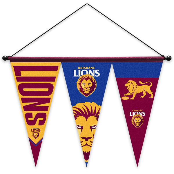 Brisbane Lions Set of 3 Felt Wall Pennant