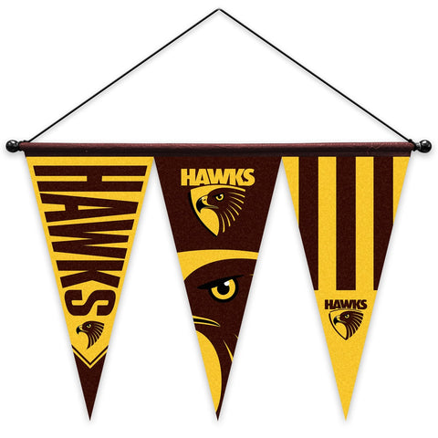 Hawthorn Hawks Set of 3 Felt Wall Pennant