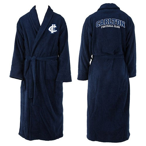 Carlton Blues Mens Adults Long Sleeve Robe Dressing Gown