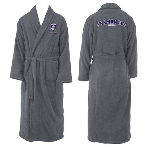 Fremantle Dockers Mens Adults Long Sleeve Robe Dressing Gown