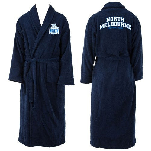 North Melbourne Kangaroos Mens Adults Long Sleeve Robe Dressing Gown