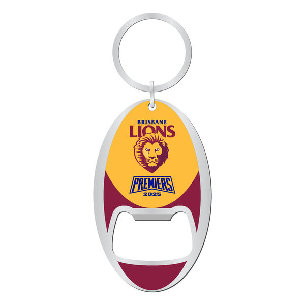 Brisbane Lions 2025 Premiers Premiership Bottle Opener Keyring