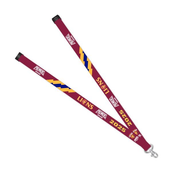 Brisbane Lions 2025 Premiers Premiership Logo Lanyard