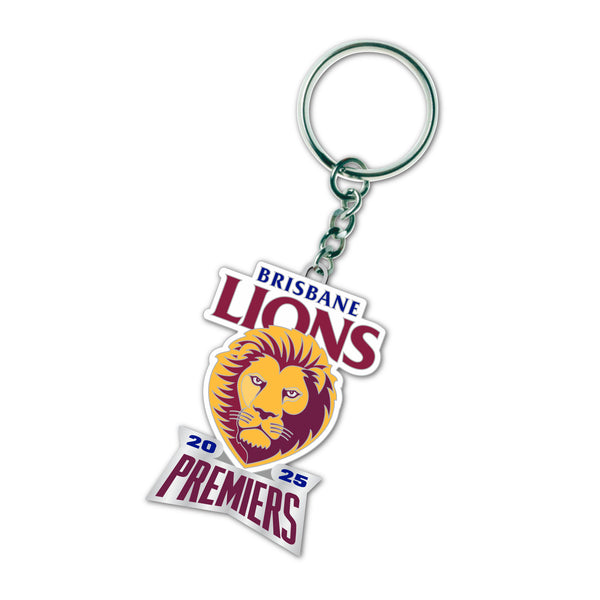 Brisbane Lions 2025 Premiers Premiership Logo Keyring