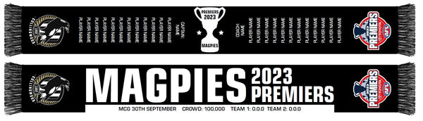 Collingwood Magpies 2023 Premiers Mens Adults Scarf