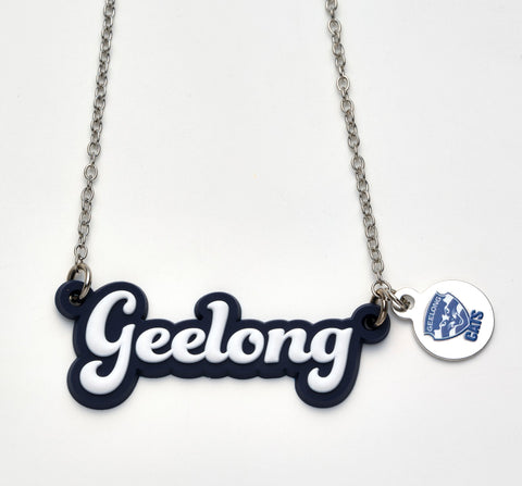 Geelong Cats Script Necklace