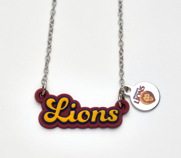 Brisbane Lions Script Necklace