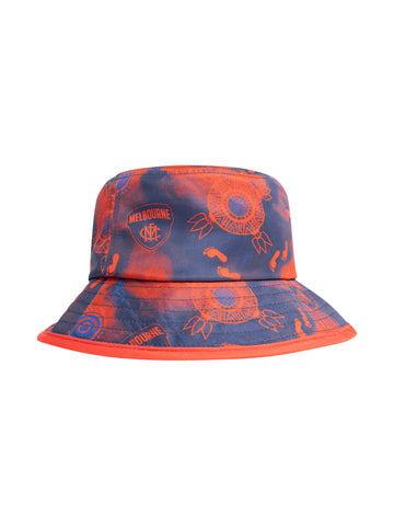 Melbourne Demons Mens Adults Indigenous Bucket Hat