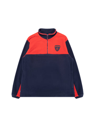 Melbourne Demons Mens Adults Team Quarter Zip Polar Fleece