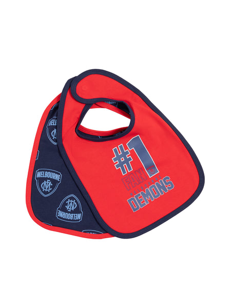 Melbourne Demons Babies Infants 2 Pack Bib Set