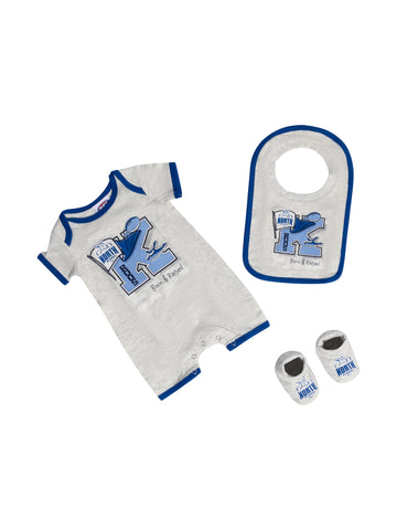 North Melbourne Kangaroos Baby Infants Footy Fan Romper Bib Booties Gift Set