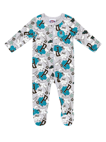 Port Adelaide Power Babies Infants Cloud Coverall Romper Onesie