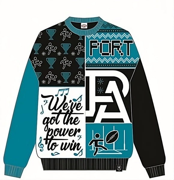 Port Adelaide Power Mens Adults Ugly Crew Sweater