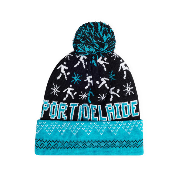 Port Adelaide Power Mens Adults Pom Pom Ugly Beanie