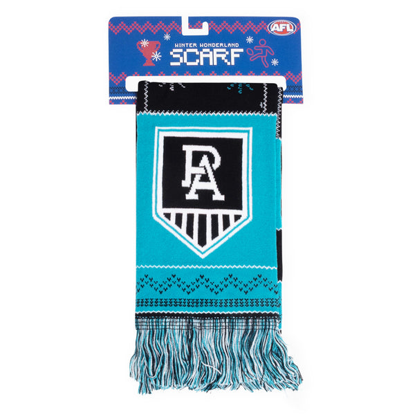 Port Adelaide Power Mens Adults Winter Wonderland Ugly Scarf