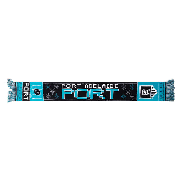 Port Adelaide Power Mens Adults Winter Wonderland Ugly Scarf