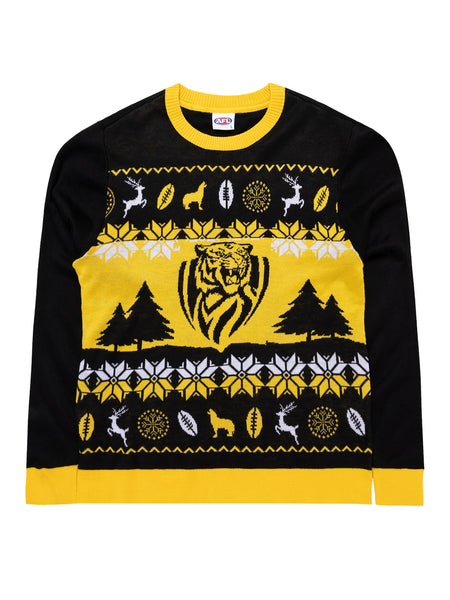 Richmond Tigers Mens Adults Winter Knit Sweater