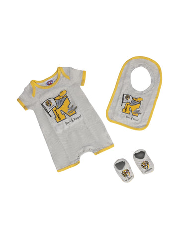 Richmond Tigers Baby Infants Footy Fan Romper Bib Booties Gift Set