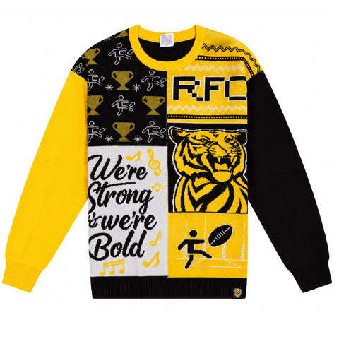 Richmond Tigers AFL Mens Ugly Christmas Jumper Crew Neck Sweater