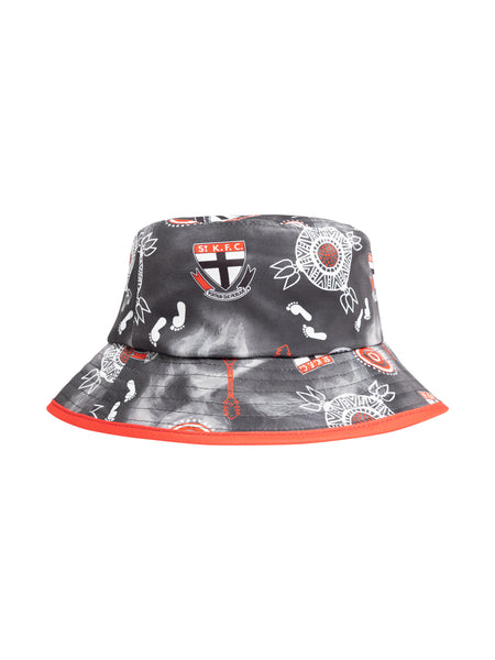 St Kilda Saints Mens Adults Indigenous Bucket Hat