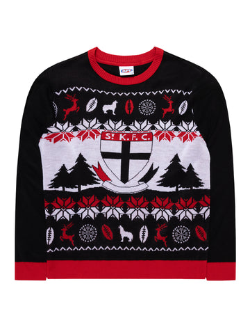 St Kilda Saints Mens Adults Winter Knit Sweater