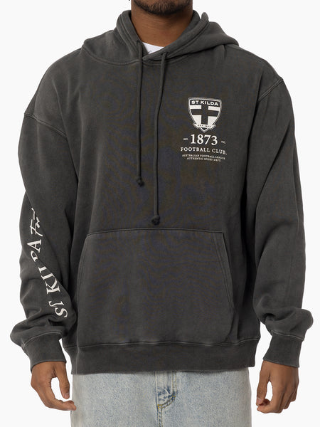 St Kilda Saints Mens Adults Acid Wash Hoodie