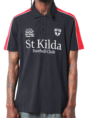 St Kilda Saints Mens Adults Multi Logo Polo Shirt