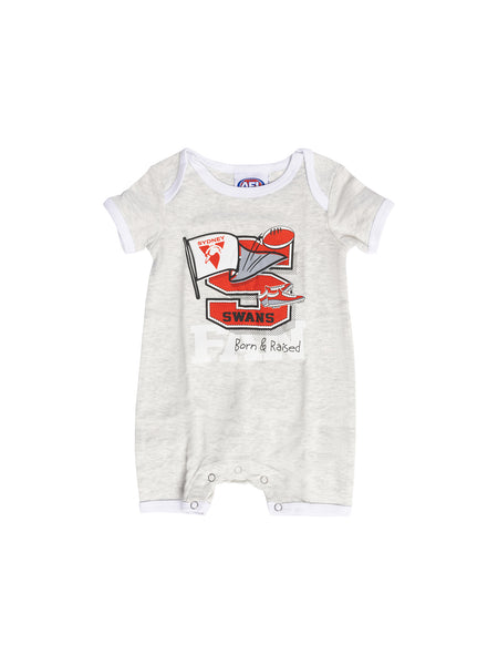 Sydney Swans Baby Infants Footy Fan Romper Bib Booties Gift Set