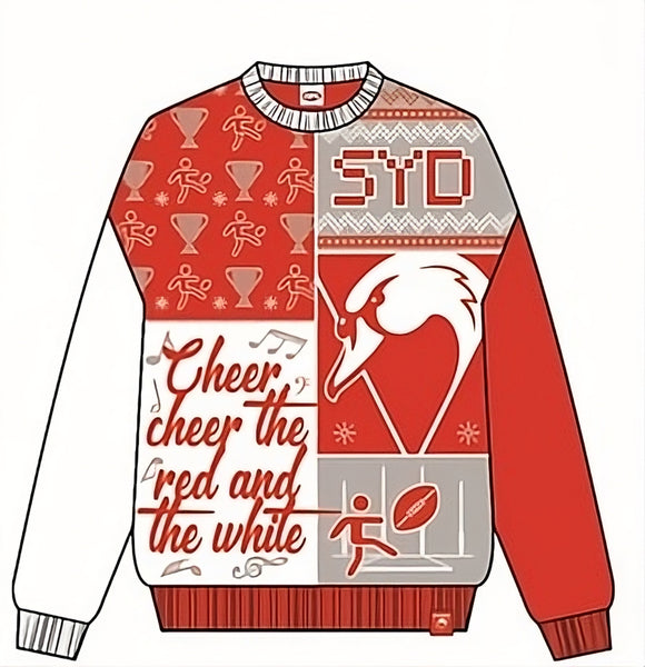 Sydney Swans Mens Adults Ugly Crew Sweater