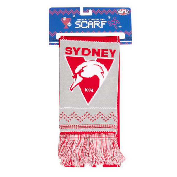 Sydney Swans Mens Adults Winter Wonderland Ugly Scarf