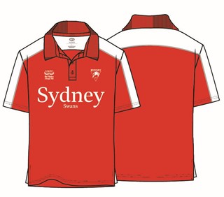 Sydney Swans Mens Adults Multi Logo Polo Shirt