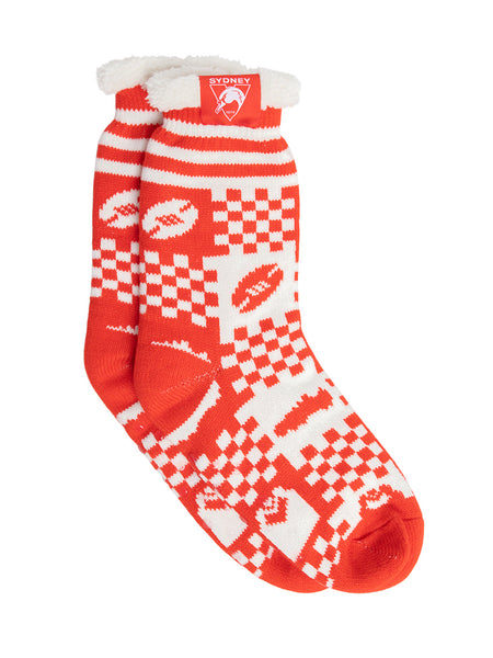 Sydney Swans Sherpa Fleece Socks