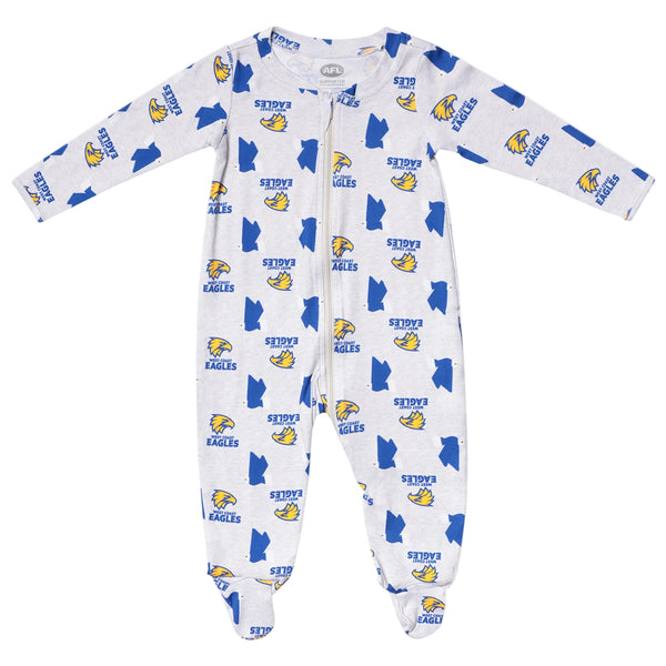 West Coast Eagles AFL Baby Newborn Coverall Romper Onesie