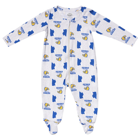 West Coast Eagles AFL Baby Newborn Coverall Romper Onesie
