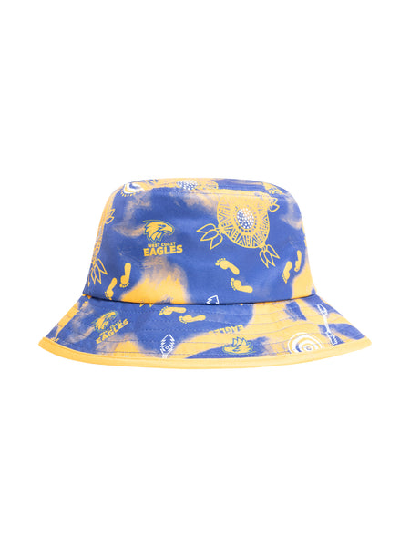 West Coast Eagles Mens Adults Indigenous Bucket Hat