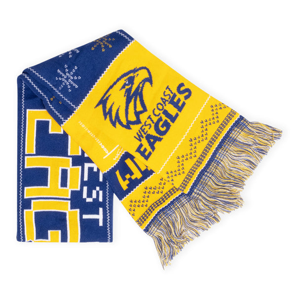 West Coast Eagles Mens Adults Winter Wonderland Ugly Scarf