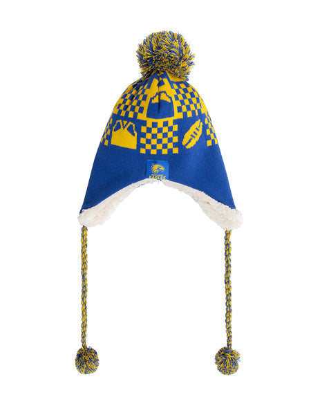 West Coast Eagles Sherpa Fleece Winter Pom Pom Beanie