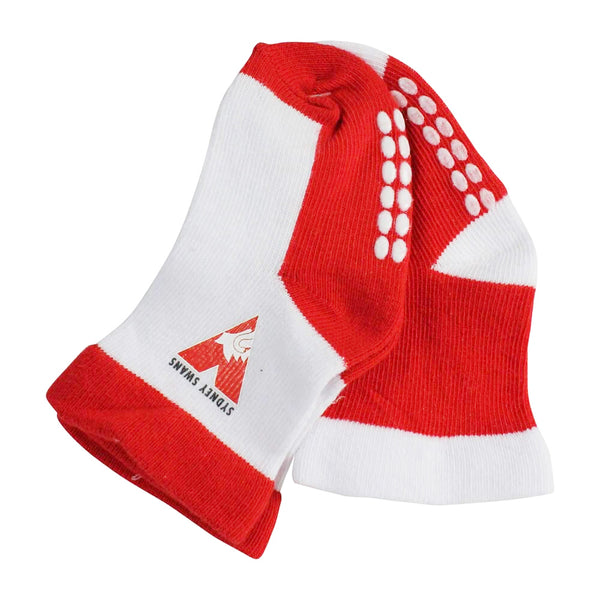 Sydney Swans Baby Infant Nonslip Crew Socks 2 pk