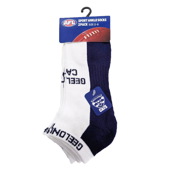 Geelong Cats High Performance Sport Ankle Socks 2pk