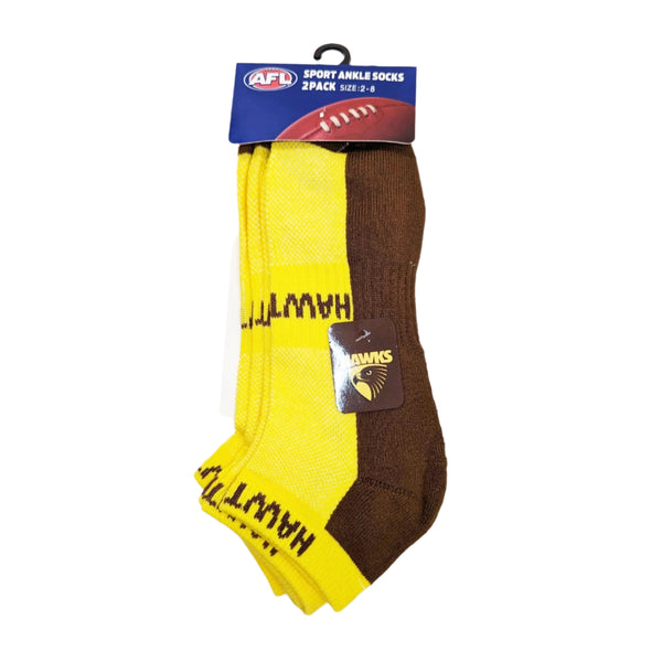 Hawthorn Hawks High Performance Sport Ankle Socks 2pk