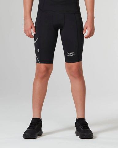 2XU Core Boys Youth Compression Shorts Black Black