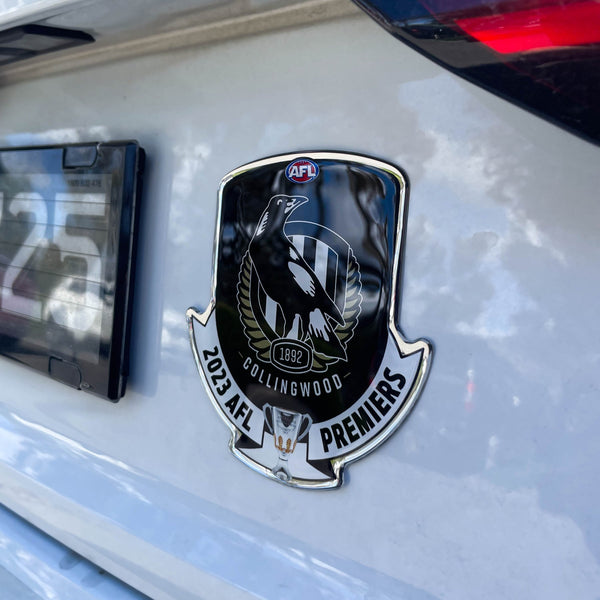 Collingwood Magpies 2023 Premiers Premium Chrome Logo Decal Sticker