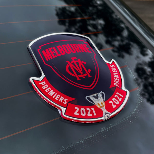 Melbourne Demons AFL 2021 Premiership Chrome Logo Decal Sticker