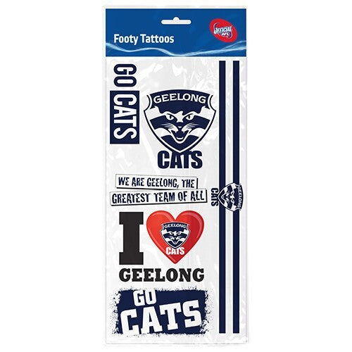 Geelong Cats Footy Tattoo Sheet