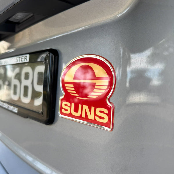 Gold Coast Suns Premium Chrome Logo Car Decal Coated Auto Sticker