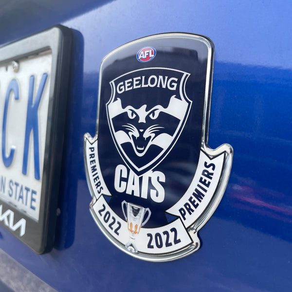Geelong Cats 2022 Premiers Premium Chrome Logo Decal Sticker