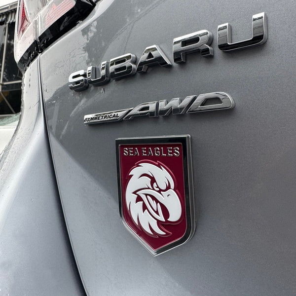 Manly Sea Eagles NRL 3D Peel-N-Stick Chrome Car Badge
