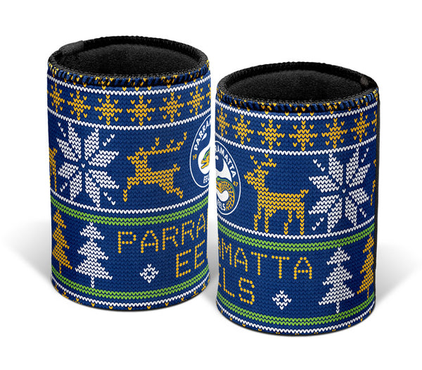 Parramatta Eels NRL Christmas Ugly Can Cooler